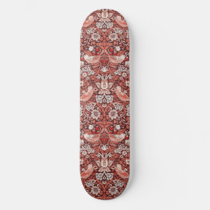 Skate William Morris Morango Ladrão Terracota Pássaro