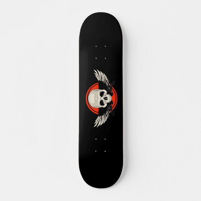 Skate Wing Skull - LARANJA (Frente)