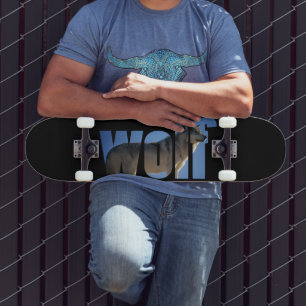 Skate Wolf Animal Simple Blue Sky Photoshop