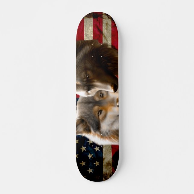 Skate Wolves American Flag (Frente)