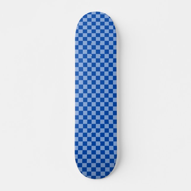 Skate Xadrez Azul Cobalto (Frente)