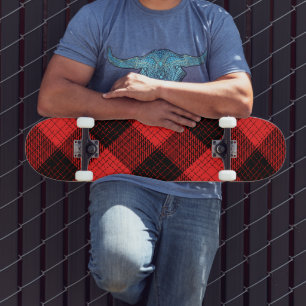 Skate Xadrez Buffalo Xadrez Preto Vermelho