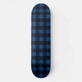 Skate Xadrez de Lenhador Azul