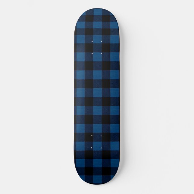 Skate Xadrez de Lenhador Azul (Frente)