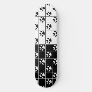 Skate Xadrez de Pista do Painel de Janelas Branco Preto
