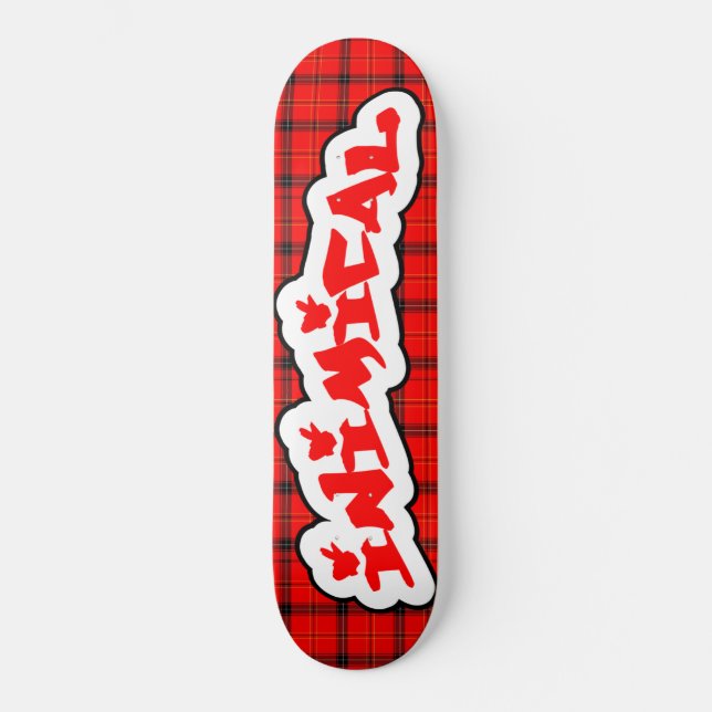 Skate Xadrez Escocesa Inimitada (Frente)