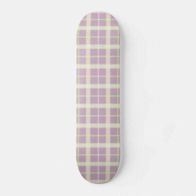 Skate Xadrez Mauve & Pastels (Frente)