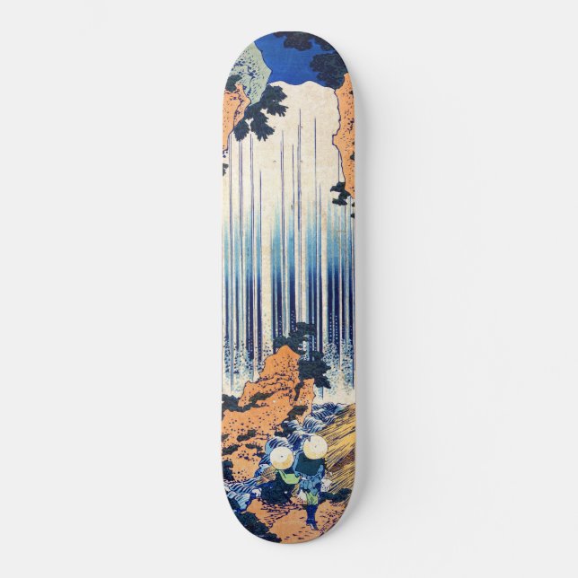 Skate Yoro Waterfall na província de Mino, Hokusai Katsu (Frente)