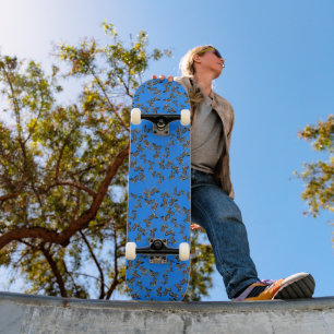 Skate Zebra azul selvagem moderna