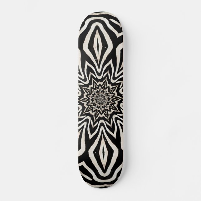 Skate Zebra fur Kaleidoscope Abstrato (Frente)