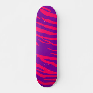 Skate Zebra roxa rosa-quente - Impressão Animal Mini ska