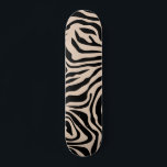 Skate Zebra Stripes Cream Beige Black Wild<br><div class="desc">Zebra Print - bege creme e padrão preto - impressão animal selvagem.</div>