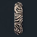Skate Zebra Stripes Cream Beige Black Wild<br><div class="desc">Zebra Print - bege creme e padrão preto - impressão animal selvagem.</div>