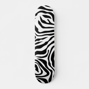 Skate Zebra Stripes Impressão Animal Selvagem Preta E Br