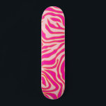 Skate Zebra Stripes Rosa Laranja Cor-de-rosa Impressão A<br><div class="desc">Zebra Print - padrão cor-de-rosa e laranja - impressão animal selvagem.</div>