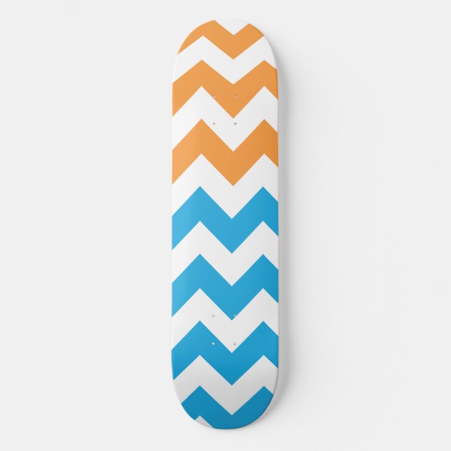 Skate Zig Zag Aqua-Orange (Frente)