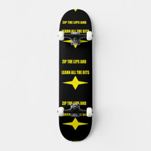 Skate Zip os lábios amarelo preto