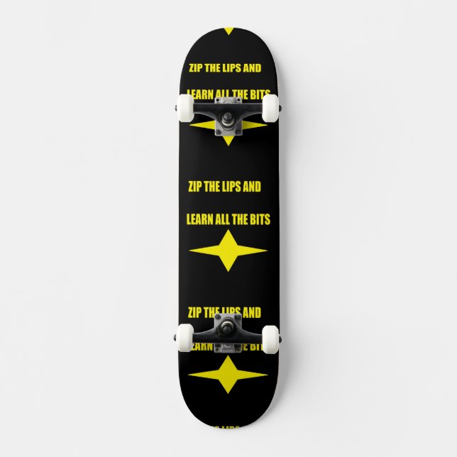Skate Zip os lábios amarelo preto (Frente)