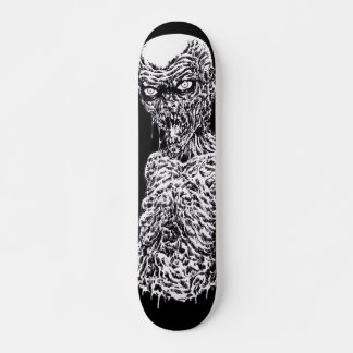 Skate Zombie Death Metal Black E White Art Deck