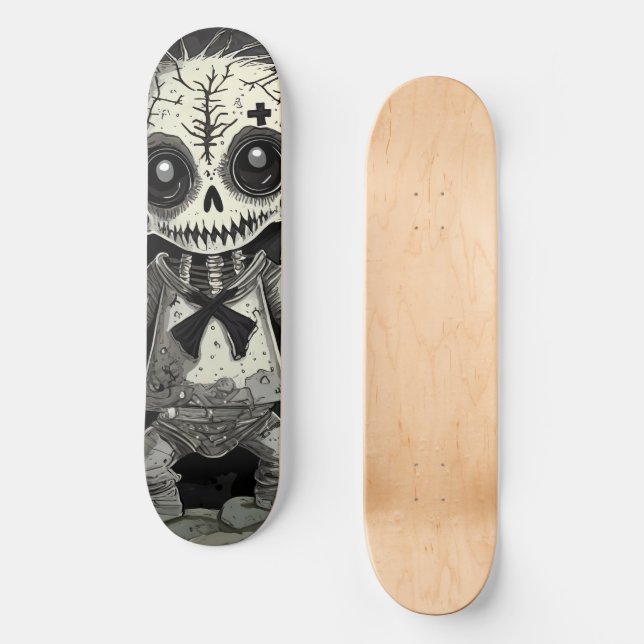 Skate Zombie Geschenk Halloween Horror Kreuz Vodoo (Frente)
