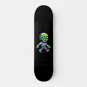 Skate Zombie Halloween engraçado de 8 bits