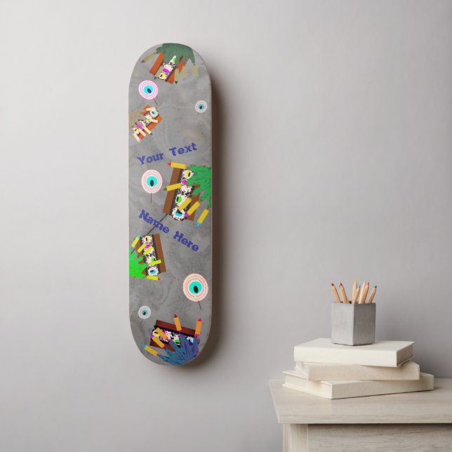 Skate Zumbis Assustadores Doce Dente (Arte de parede)