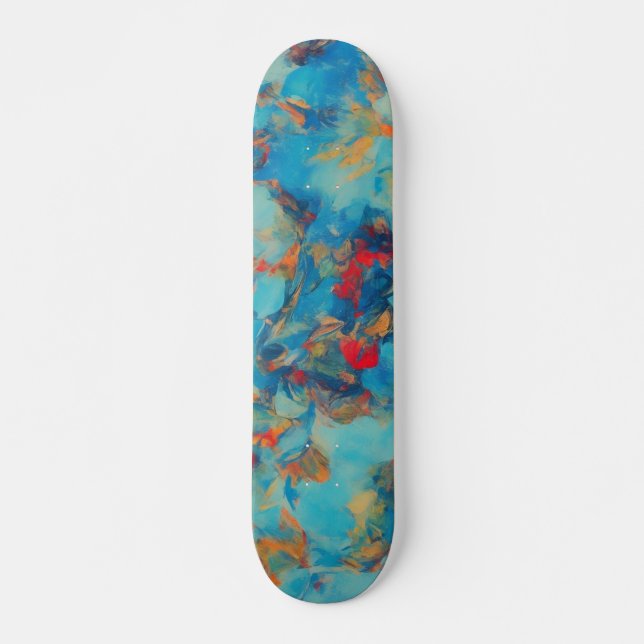 Skateboard Abstrato azul (Frente)