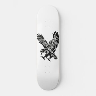 Skateboard - Águia preta e branca