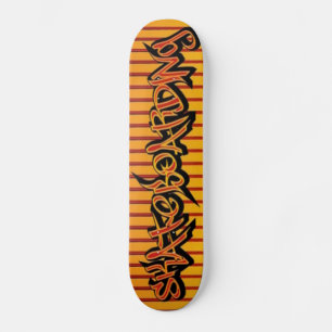 Skateboard amarelo vermelho - skate