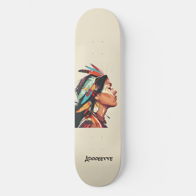 Skateboard Americano Nativo Personalizado (Frente)