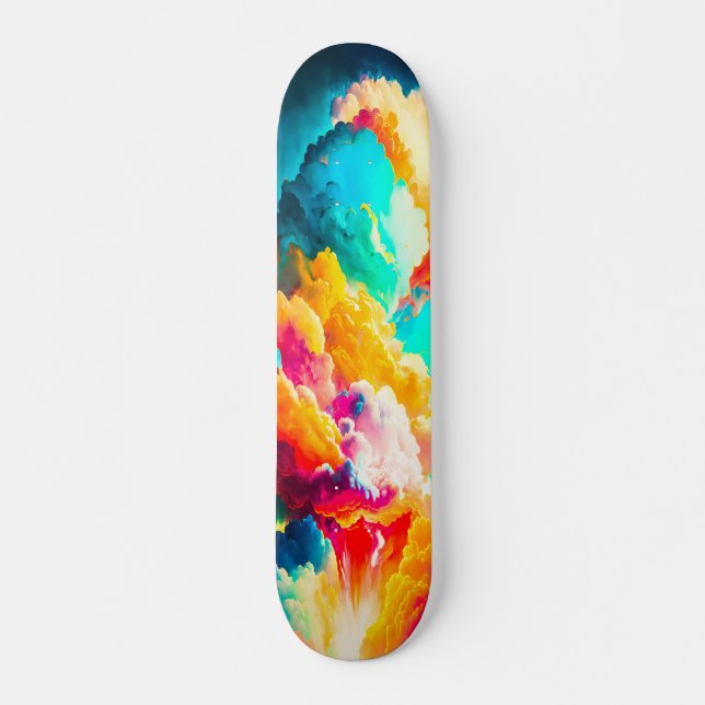Skateboard Arte Abstracto Vistosa Fantasía (Frente)