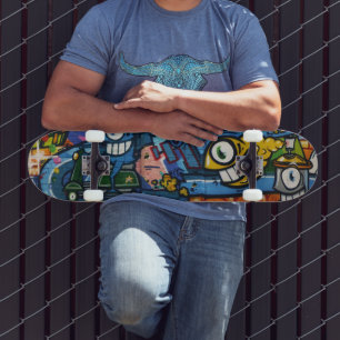 Skateboard - Arte Urbana Divertida
