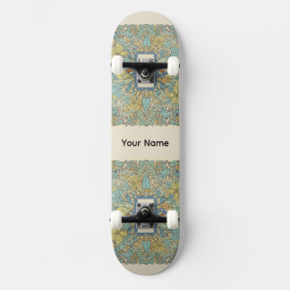 Skateboard Artístico Zentangle Nome Personalizado