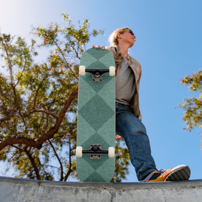 Skateboard AZUL GEOMÉTRICO RETRÔ (Ao ar livre 1)