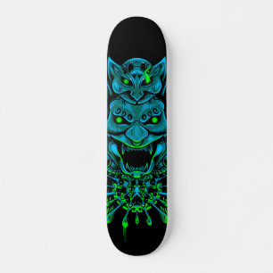 Skateboard Azul Oni Mask Japonês
