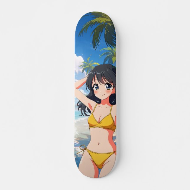 Skateboard Beach Animé Japonais (Frente)