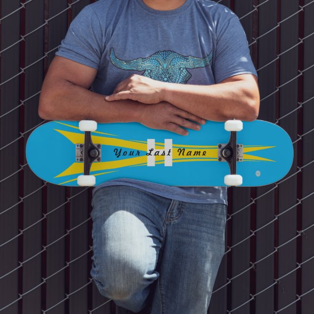Skateboard Blue e Yellow HAMbyWG (Ao ar livre 3)