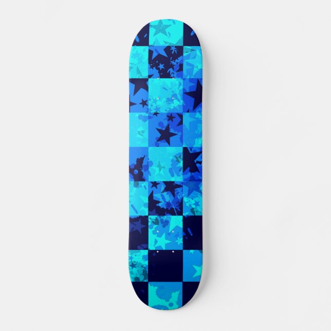 Skateboard Blue Star Checker (Frente)