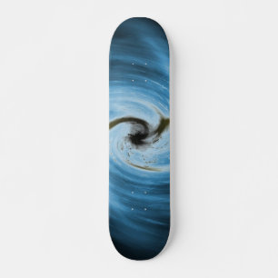 Skateboard Blue Swirl