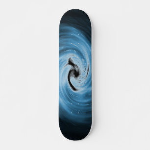 Skateboard Blue Swirl
