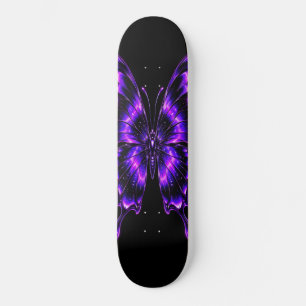 Skateboard Borboleta Roxo Neon – Gótico Preto