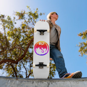 skateboard branca Neon Dragon