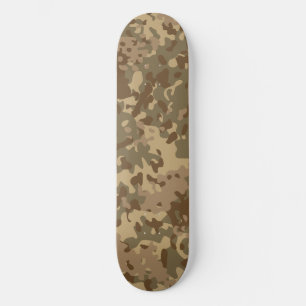 Skateboard Camuflado Marrom Bege Verde