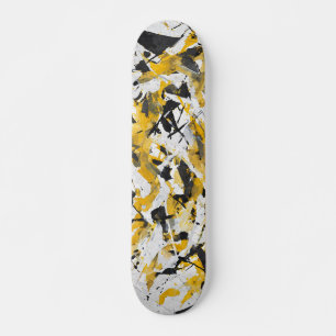 Skateboard Camuflado Urbano Amarelo Ousado