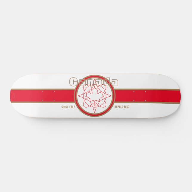 Skateboard Canadá Desde 1867 (Branco) (Horz)