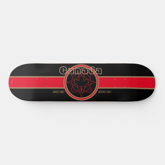 Skateboard Canadá Desde 1867 (Preto) (Horz)