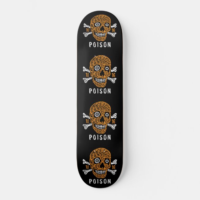 Skateboard - Caveira Ossos Veneno (Frente)