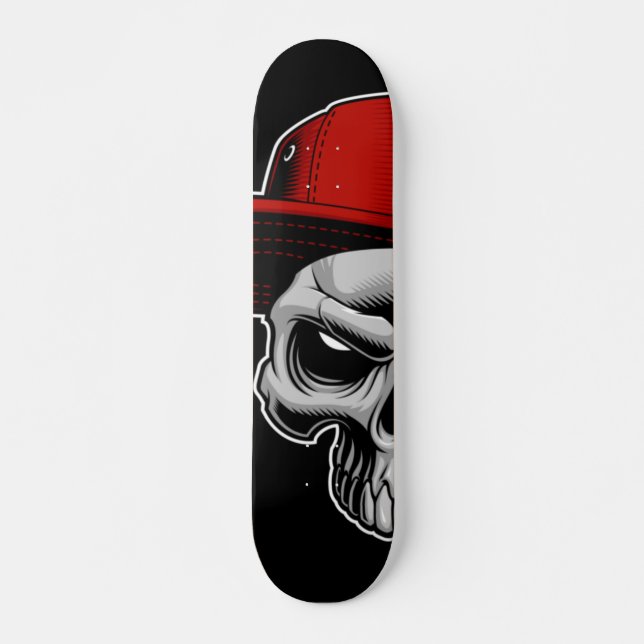 Skateboard - Caveira Usando Boné (Frente)