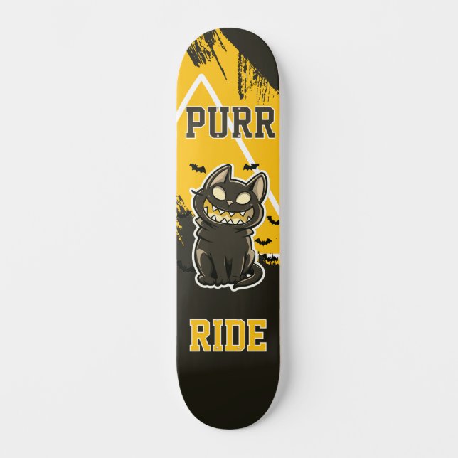 Skateboard Chat noir Purr Ride (Frente)