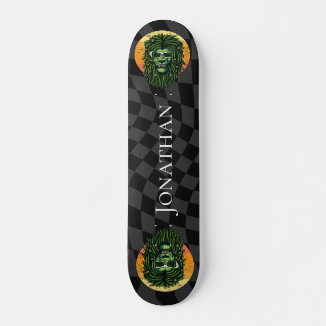 Skateboard Checkerboard Hippy Lion King (Frente)